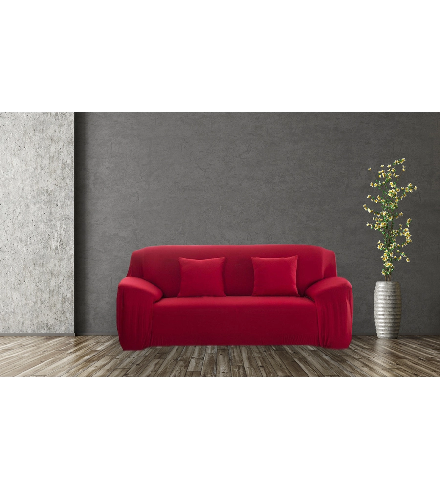 COPRIDIVANO 2 POSTI ELASTICIZZATO ROSSO, 145-185 CM